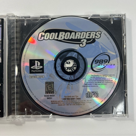 Cool Boarders 3 Sony PlayStation 1 PS1 Complete CIB Tested Works - Picture 4 of 9